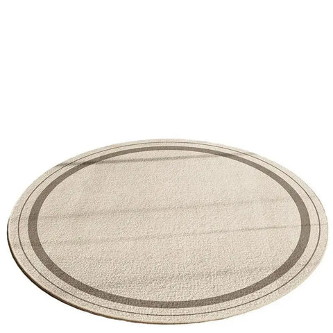 Navak Carpet Soft Imitation Cashmere Round Rug for Bedroom Living Room Study Anti-slip Easy Clean Minimalist Bedside Carpet Mat Floor Decor