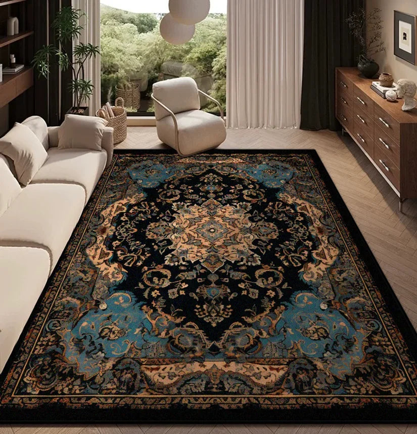 Navak Carpet Carpet for Living Room Persian Retro Decoration Home Bedroom Bedside Soft Non-slip Mat Floor Lounge Easy Clean Fluffy Plush Rug