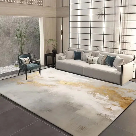 Navak Carpet Nordic Luxury Style Living Room Carpet Abstract Bedroom Decor Large Rugs Washable Non-slip Elastic Office Floor Mat Comfortable