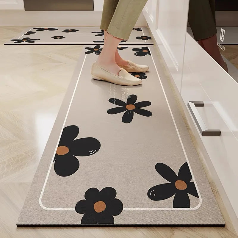 Navak Carpet Exclusive Picks Modern Simple Long Water-Absorbent Oil-Absorbent Diatomite Floor Mats Restaurant Special Non-Slip Foot Mats
