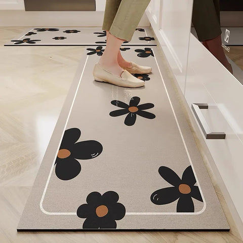 Navak Carpet Exclusive Picks Modern Simple Long Water-Absorbent Oil-Absorbent Diatomite Floor Mats Restaurant Special Non-Slip Foot Mats