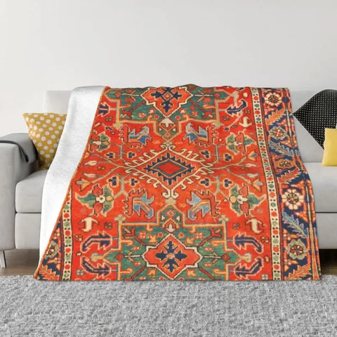 Navak Carpet Sofa Fleece Baluch Flatweave Antique Afghanistan Rug Throw Blanket Warm Flannel Turkish Kilim Ethnic Art Blankets Bedspreads