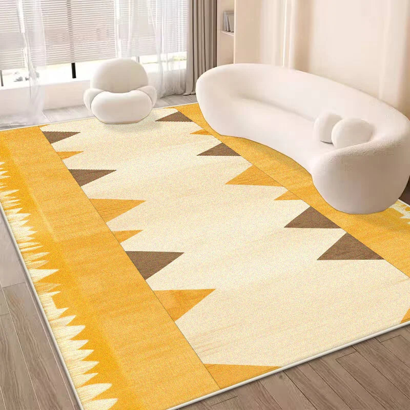 Navak Carpet Nordic Abstract Yellow Large Size Rugs for Living Room Light Luxury Sofa Area Decoration Carpets Home Bedroom Non-slip Floor Mat