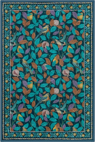 Navak Carpet Green Plant Retro Area Rug – Non-Slip Machine Washable Living Room Carpet, Soft Large Floor Mat for Bedroom Home Decor