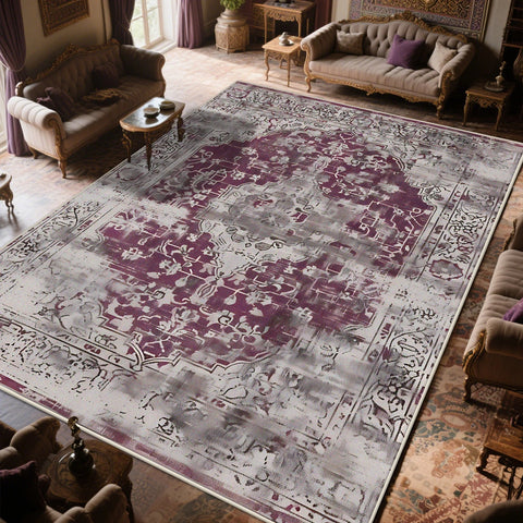 Navak Carpet Retro Old-fashioned Persian CARPET FOR LIVE ROOM Non-slip Decoration Bedroom Boho Classical Large Rug Washable Parlor Mat floor