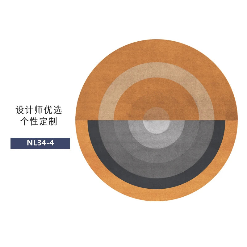 Navak Carpet Nordic Style Rugs for Bedroom Light Luxury Living Room Decoration Round Carpet Home Fluffy Soft Rug Thick Plush Lounge Floor Mat