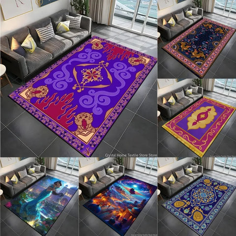 Navak Carpet Magical A-Aladdin Floor Mat Non-Slip Carpet for Living Room Vibrant Rug for Sofa Doormat Kitchen Decor Perfect Kid's Gift