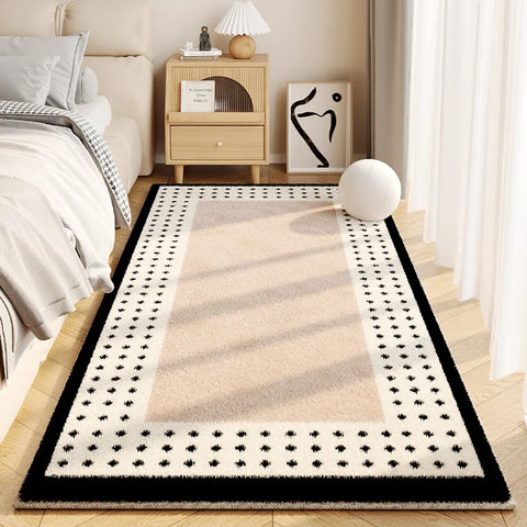 Navak Carpet Exclusive Picks Simple Cream Style Faux Cashmere Living Room Fluffy Rugs Home Decor Bedroom Cloakroom Bedside Non-Slip Rugs