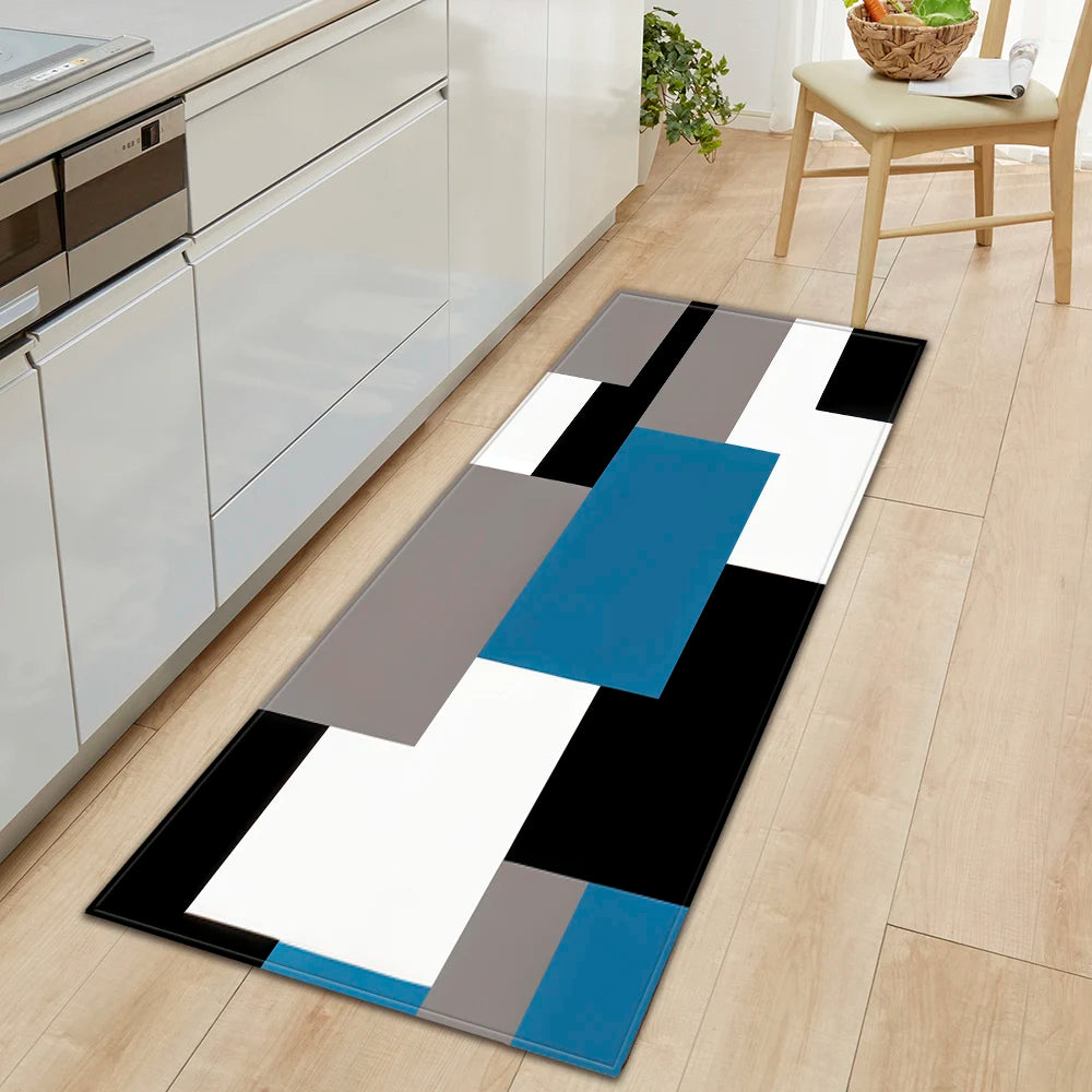 Navak Carpet Plaid Kitchen Mat Home Living Room Balcony Bedroom Floor Decoration 3D Carpet House Hallway Entrance Door Bath Non-Slip Foot Rug