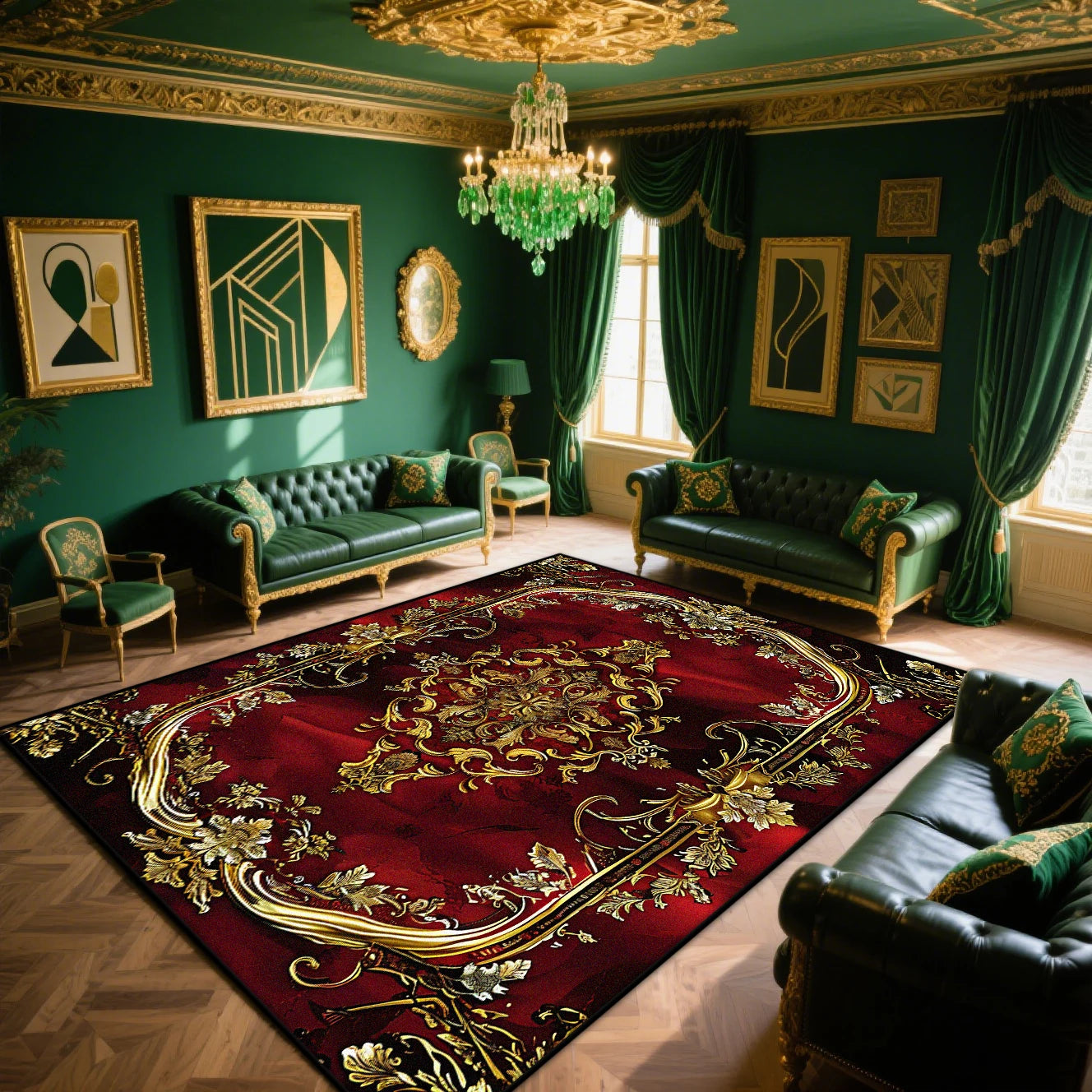 Navak Carpet Retro European and American Style CARPET FOR LIVE ROOM Large Room Rugs Bedroom Parlor Gaming Room Non-slip Rug Coffee Tables Mat
