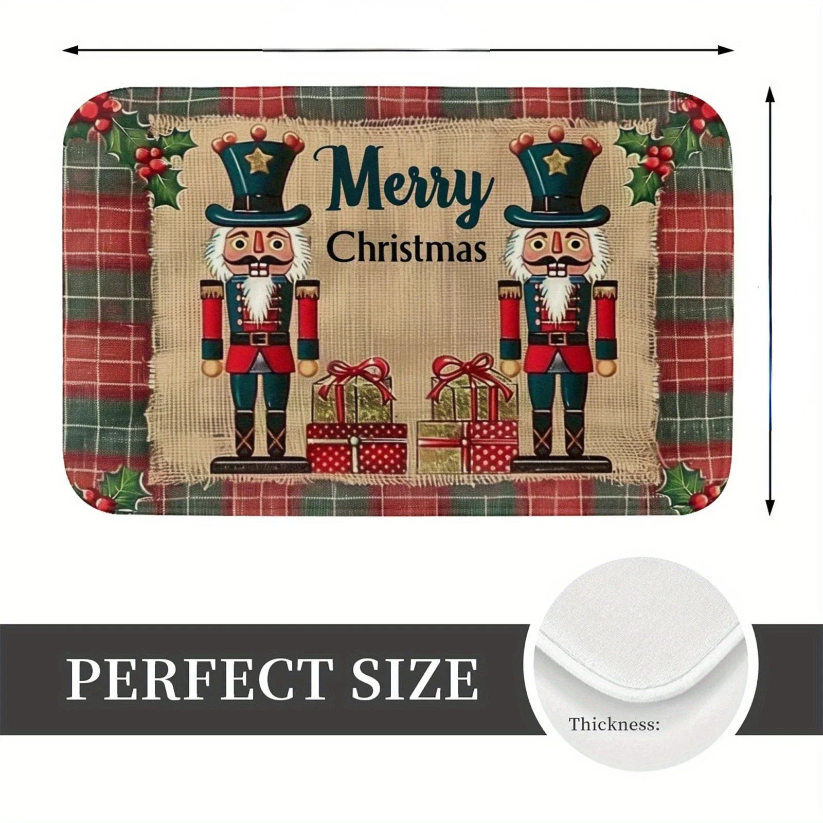 Navak Carpet Christmas Nutcracker Festive Holiday Design Welcome Door Mats Home Decor Kitchen Hallway Balcony Rugs Christmas Decorations
