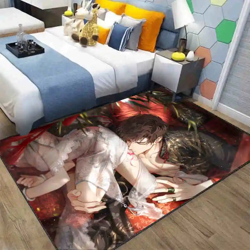 Navak Carpet Exclusive Picks Japanese Anime Loop-Pile Rug - Machine Washable Bedside Carpet for Airbnb, Hotel, Cozy Home Decor