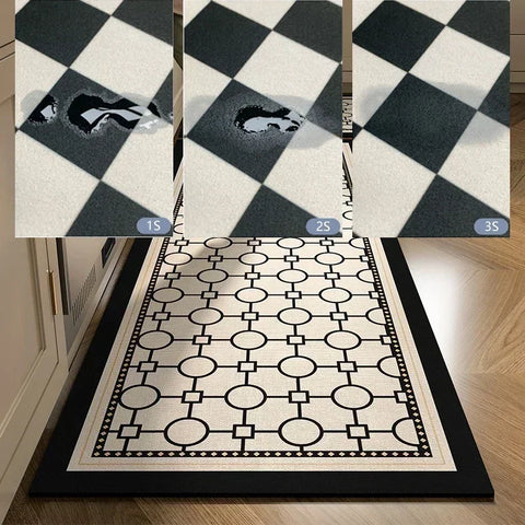 Navak Carpet Kitchen Floor Mat Absorbent Non-slip Carpet Diatom Mud Long Foot Mats Minimalist Style Home Decoration Rug for Bathroom 주방 카펫