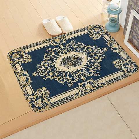 Navak Carpet Boho Persian Rug Pattern Kitchen Bath Entrance Door Mat Flannel Carpet Doormat Bedroom Mats Anti-Slip Absorbent Home Decor