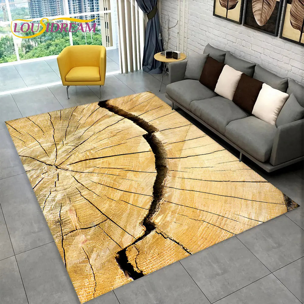 Navak Carpet 3D HD Wood Grain Retro Area Rug Large,Carpet Rug for Home Living Room Kids Bedroom Sofa Doormat Decor,Kitchen Non-slip Floor Mat