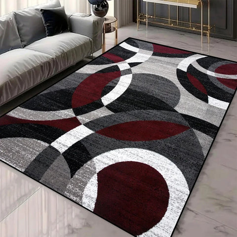 Navak Carpet Geometric Pattern 3D Area Rugs for Living Room and bedroom decor Washable Carpets with Non-slip Backing European Inspired Mats