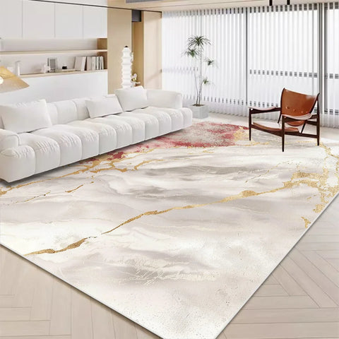 Navak Carpet Luxury White Marble Carpet for Living Room Nordic Gold Decoration Home Tapis Non-slip Washable Rugs for Bedroom Ins Floor Mat 러그