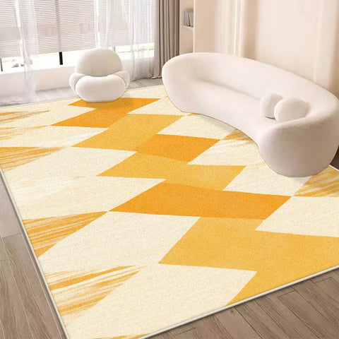 Navak Carpet Nordic Abstract Yellow Large Size Rugs for Living Room Light Luxury Sofa Area Decoration Carpets Home Bedroom Non-slip Floor Mat