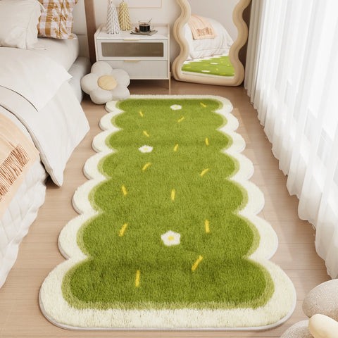 Navak Carpet Checkerboard Carpets for Living Room Cute Bedroom Decor Carpet Fluffy Soft Irregular Bedside Plush Rug Home Thickened Floor Mat