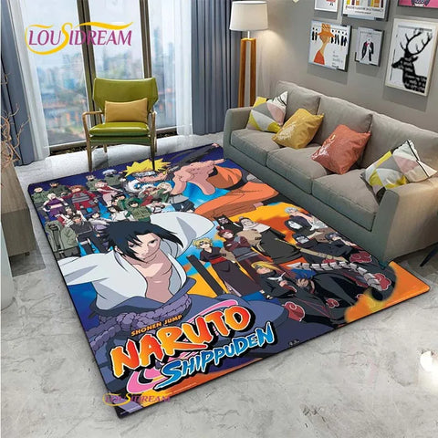 Navak Carpet Naruto Cartoon Anime Carpet for Living Room Bedroom Cute Rugs Kitchen Table Door Kids Un-slip Floor Mats Alfombra Birthday gift