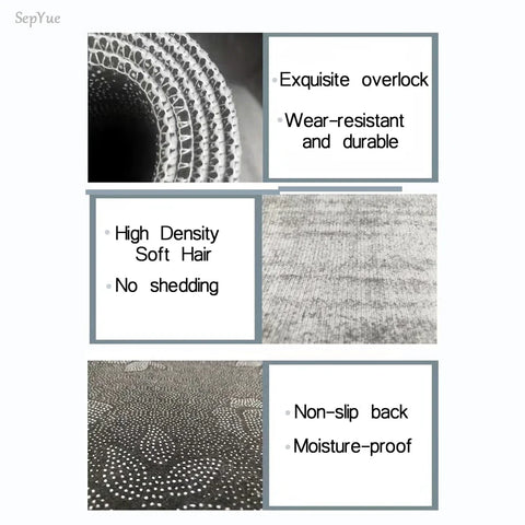Navak Carpet Modern Kitchen Mat Home Entrance Doormat Hallway Bedroom Living Room Decoration Floor Carpet Balcony Bathroom Anti-Slip Long Rug