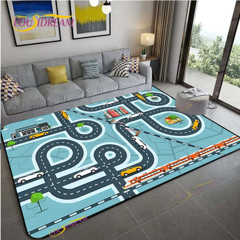 Navak Carpet Alfombra Road Traffic Rout Map Carpet Living Room Sofa Coffee Table Bedroom Rugs Kitchen Kid Play Anti-slip floor Mat Home Decor