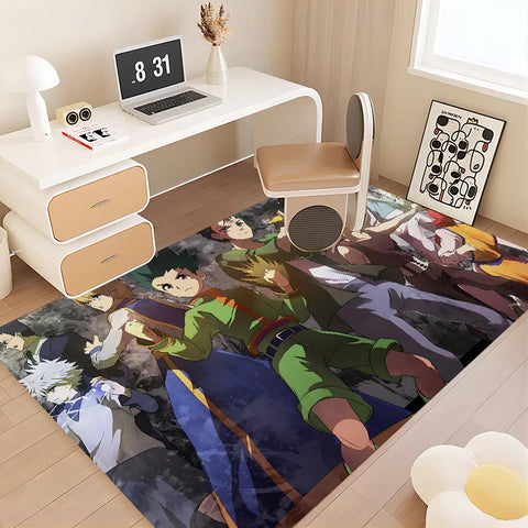 Navak Carpet Hunter X Hunter Anime Hallway Carpet Non-Slip Laundry Room Mat Laundry Decor Balcony Child Living Room Toilet Rug