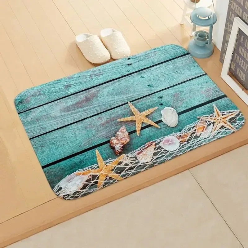 Navak Carpet Beach starfish pattern door mat living room entrance entrance carpet home decoration kitchen bathroom absorbent floor mat