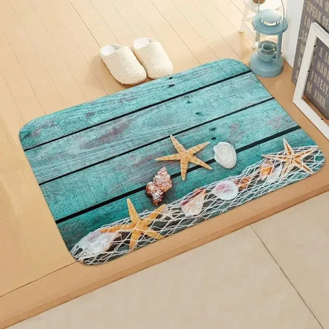 Navak Carpet Beach starfish pattern door mat living room entrance entrance carpet home decoration kitchen bathroom absorbent floor mat