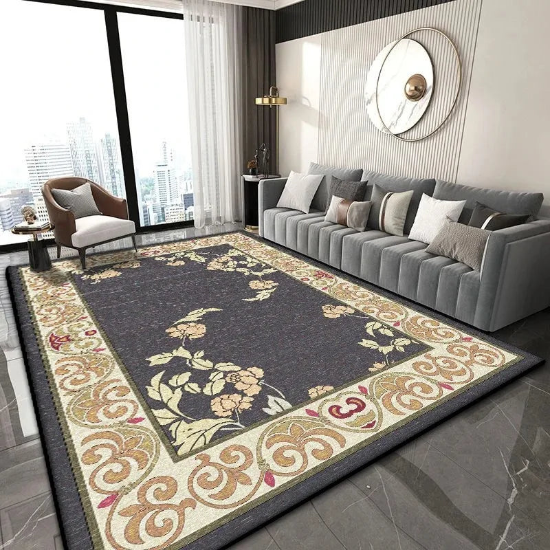 Navak Carpet Chinese Classical Rug for Easy-Clean Living Room Coffee Table and Bedroom Cloakroom Non-Slip Decor