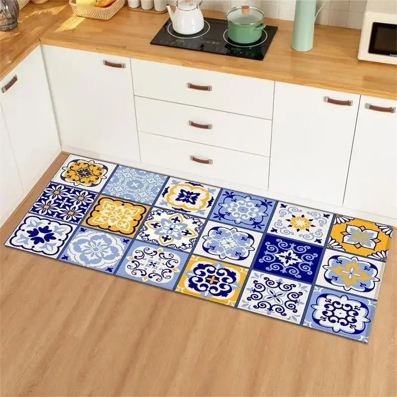 Navak CarpetCarpet for Kitchen Floor Mat Waterproof Oil-proof Rug Leather Non-slip Area Rugs Home Decor Alfombra Vinilicas Cocina שטיח למטבח