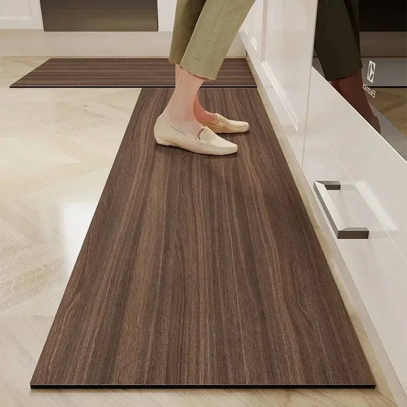 Navak Carpet Kitchen Floor Mat Waterproof Non-slip Vinyl Carpet Pvc Kitchen Leather Rug Cartoon Wood Grain Carpets Alfombras De Cocina 바닥매트