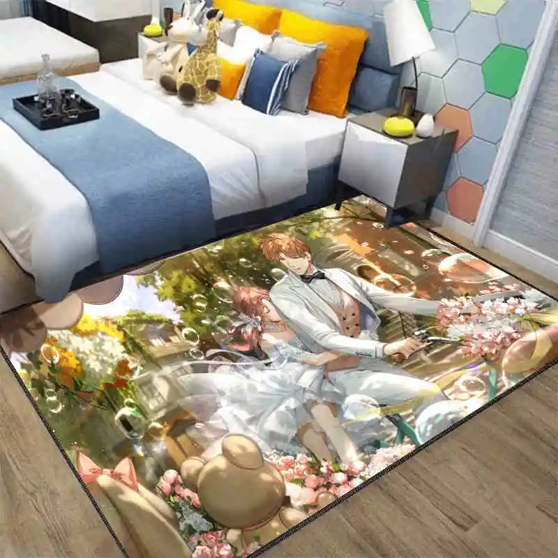 Navak Carpet Exclusive Picks Japanese Anime Loop-Pile Rug - Machine Washable Bedside Carpet for Airbnb, Hotel, Cozy Home Decor