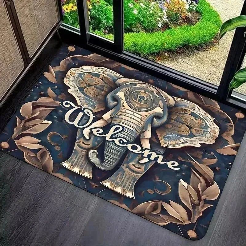 Navak Carpet 1PC 3D pattern Landscape Door Mats Kitchen Rugs Non-Slip Pop design Bathroom Rugs Bath Mat Carpet for Home Sink Laundry Decor