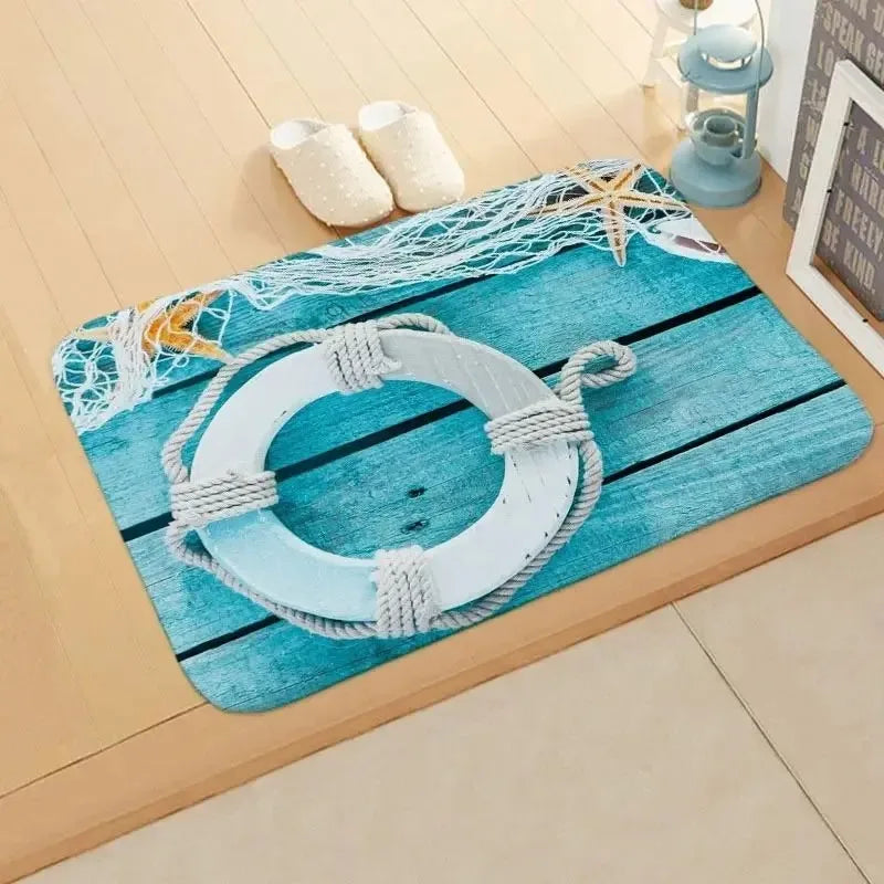 Navak Carpet Beach starfish pattern door mat living room entrance entrance carpet home decoration kitchen bathroom absorbent floor mat