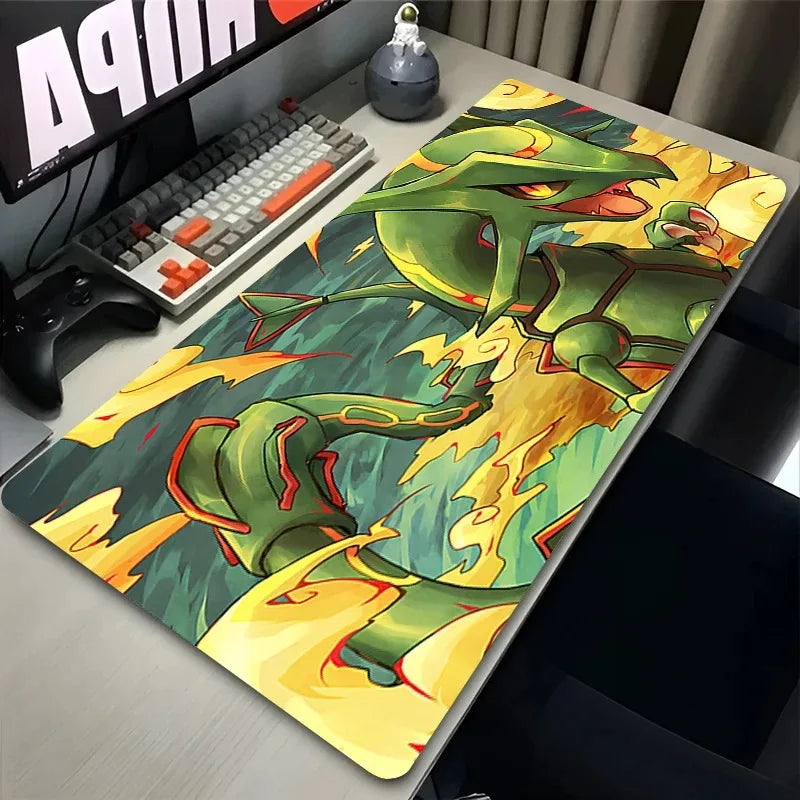 Navak Carpet Green Dragon Clouds Mouse Pad XXL PC Japan Anime R-rayquaza Mousepad Laptop P-pokemons Gamer Keyboard Rug Cool Desk Mat Carpet
