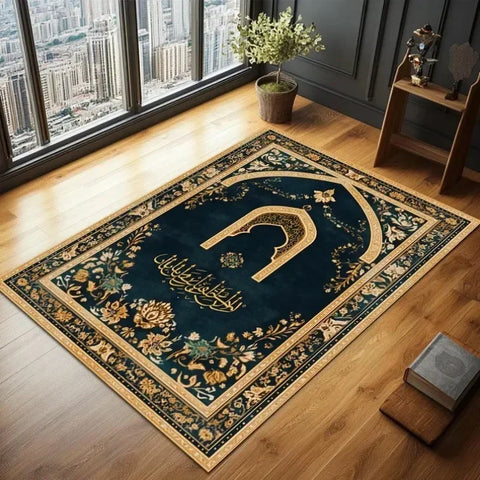 Navak Carpet Exclusive Picks Upgraded Material Loop Pile Elegant Islamic Prayer Rug Exquisite Prayer Muslim Creative Gift Easy Storage Home Decor