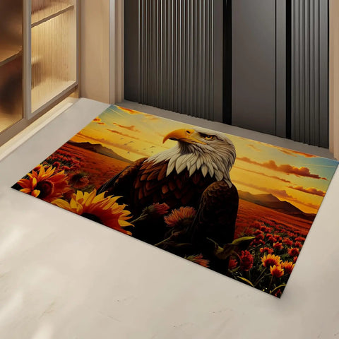 Navak Carpet Elegant Peacock Indoor Door Mat Gifts, Floor Area Rug for Entryway, Living Room or Bathroom, Non-Slip Blue and Green Doormat Hom