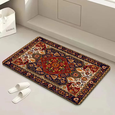 Navak Carpet Turkey Persian Bohemian Room Mats Anti-slip Absorb Water Long Strip Cushion Bedroon Mat Welcome Doormat