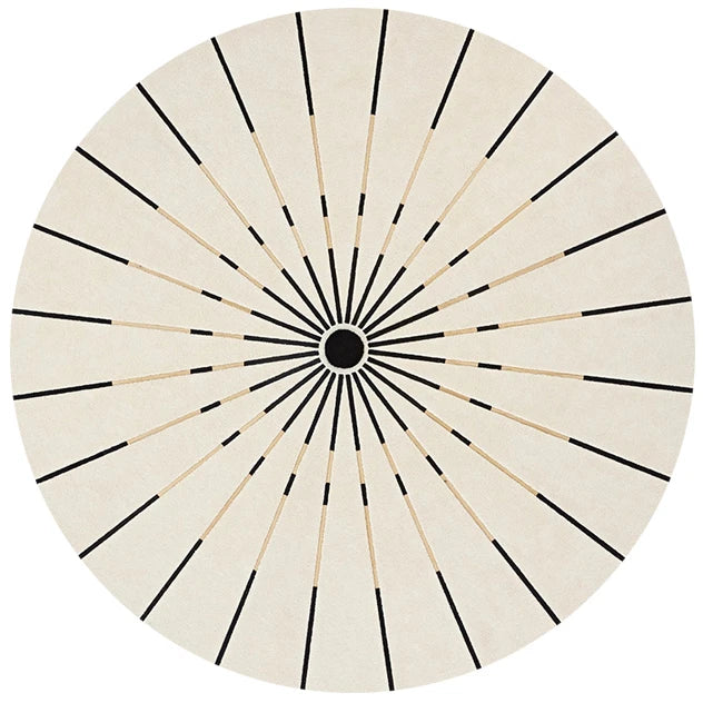 Navak Carpet Modern Simple Style Living Room Round Carpet Home Chair Mat Decoration Striped Large Area Rugs Bedroom Bed End Soft Floor Mats