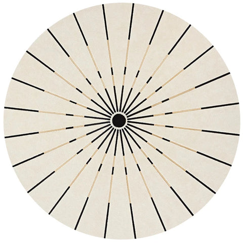 Navak Carpet Modern Simple Style Living Room Round Carpet Home Chair Mat Decoration Striped Large Area Rugs Bedroom Bed End Soft Floor Mats