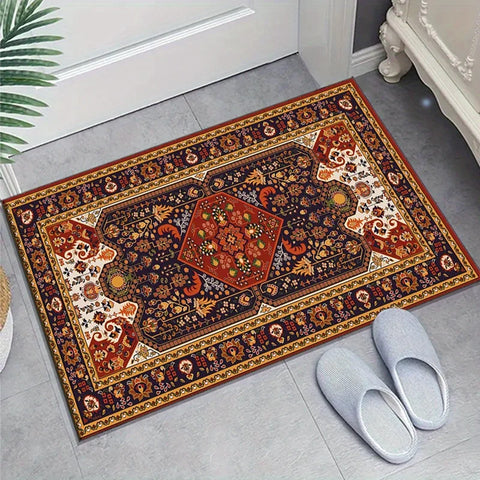 Navak Carpet Crystal Velvet Luxury Bohemian Persian Style Carpet | Polyester Material, Non-slip Bedroom Living Room Decorative Floor Mat