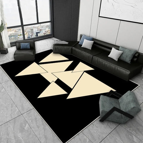Navak Carpet Simple Abstract Art Style Carpet Living Room Sofa Bedroom Study Kitchen Entrance Door Mat Non-slip Cartoon Retro Home Decor Rug