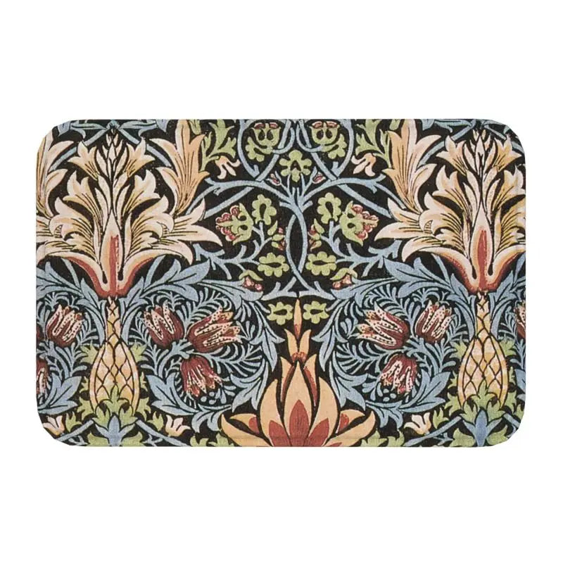 Navak Carpet Custom William Morris Compton Floral Art Nouveau Pattern Doormat Bath Door Floor Mat Textile Pattern Toilet Rug Carpet Footpad
