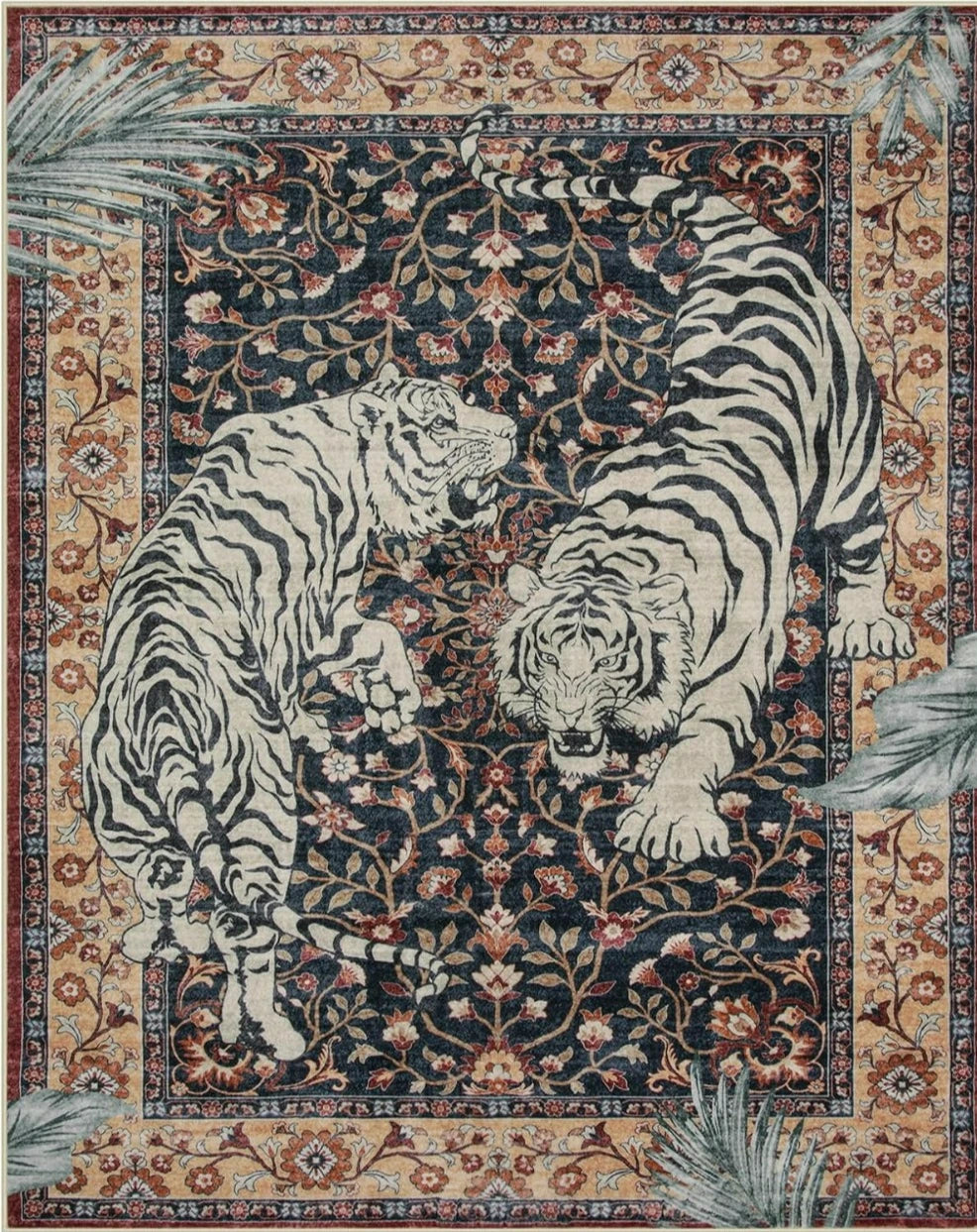 Navak Carpet Jungle Tiger Carpet for Living Room Decor Bedroom Bedside Soft Foot Rug Leisure Balcony Floor Mat Coffee Table Mat Doormat Gift