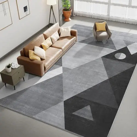 Navak Carpet HOMFINE Washable Modern Area Rug - Geometric Stylefor Living Room, Bedroom, Machine Washable Rug Soft Non Slip Non She