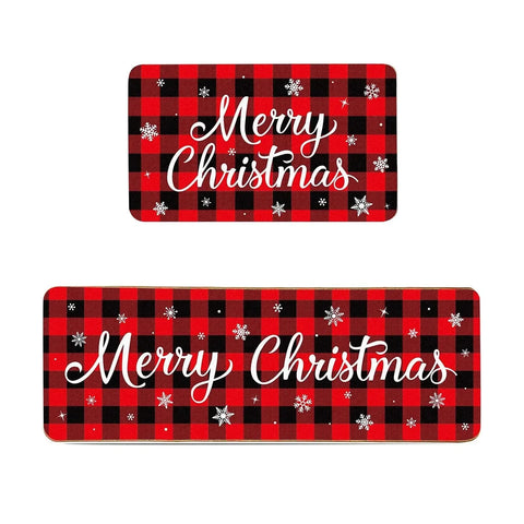Navak Carpet Santa Claus print Christmas Long Strip Crystal Velvet Carpet Home Kitchen Bathroom Toilet Dirty Wear NonSlip Mat Home Decoration