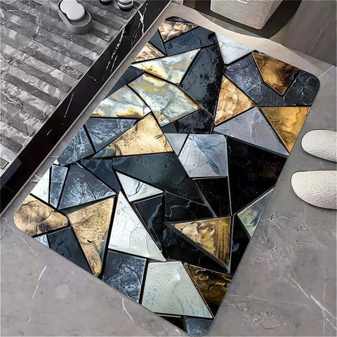 Navak Carpet Modern Simple Stone Diatomaceous Earth Bath Mat Bathroom Rug Absorbent Non-slip Foot Mats Quick Dry Shower Toilet Pad Doormat