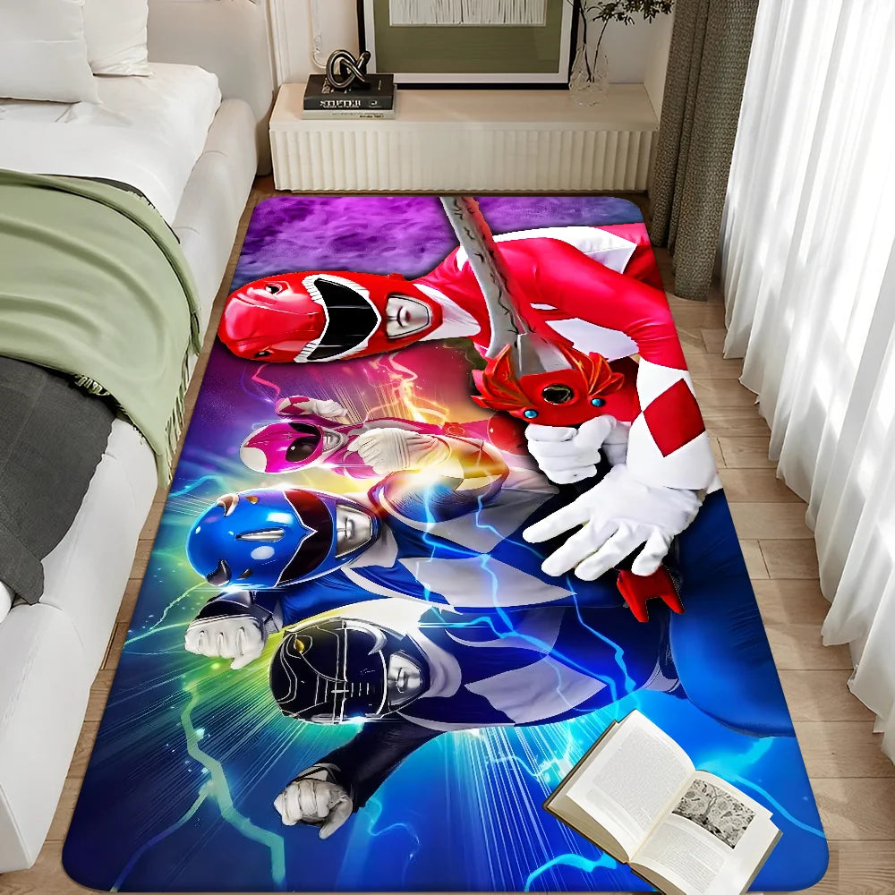 Navak Carpet Mighty Morphin Power Rangers Floor Bathroom Mat Kids Room Bedroom Decoration Balcony Anti-Slip Doormat Living Room Welcome Rug