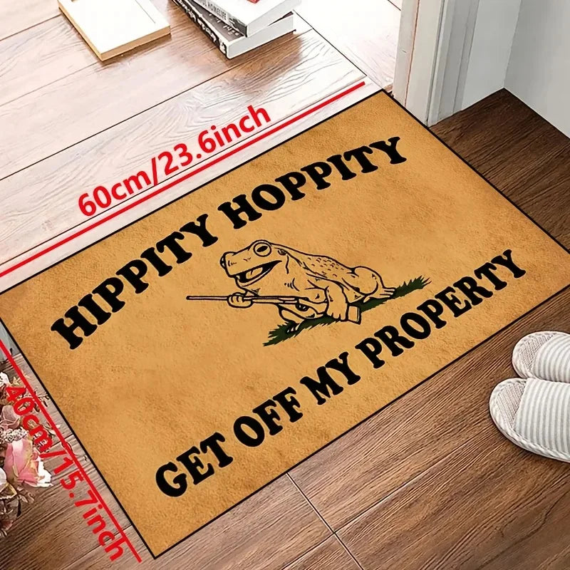 Navak Carpet Hippity Hoppity Get Off My Property Retro Welcome Rugs Kitchen Front Door Mats Living Room Bedroom Entry Doormat Non-slip Mat
